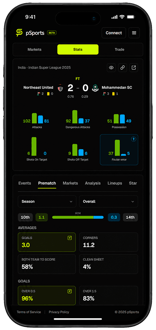 Trade live sports on pSports